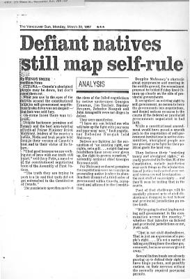 Defiant natives still map self-rule