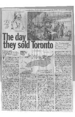 The day they sold Toronto