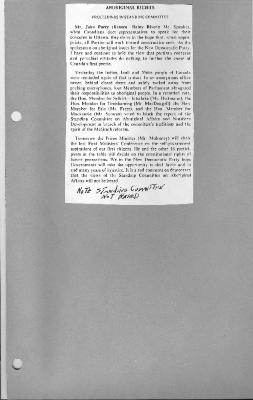Aboriginal Rights: Proceedings in Standing Committee