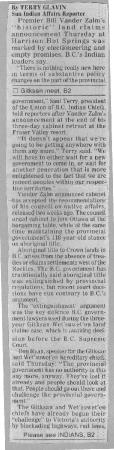 ["Premier Bill Vander Zalm's 'historic' land claims announcement Thursday at Harrison Hot Springs was marked by electioneering and empty promises, B.C.'s Indian leaders say."]