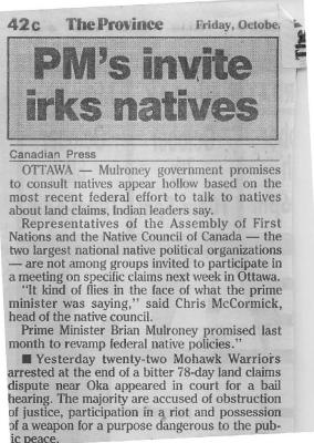 PM's invite irks natives