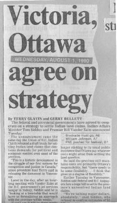Victoria, Ottawa agree on strategy
