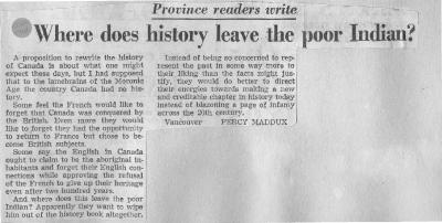 Where does history leave the poor Indian?