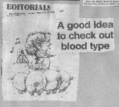 A good idea to check out blood type