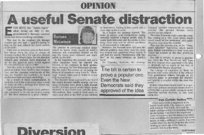 A useful Senate distraction