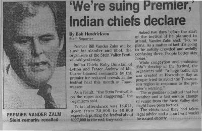 We're suing Premier,' Indian chiefs declare