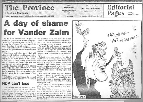 A day of shame for Vander Zalm