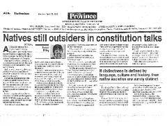 Natives still outsiders in constitution talks