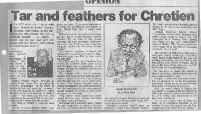 Tar and feathers for Chretien