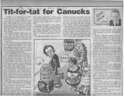 Tit-for-tat for Canucks