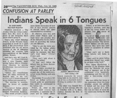 Confusion at Parley: Indians Speak in 6 Tongues