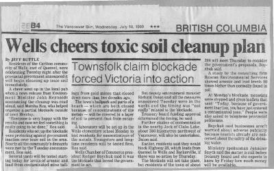 Wells cheers toxic soil cleanup plan