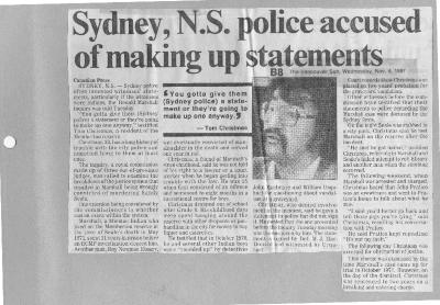 Sydney, N.S. police accused of making up statements
