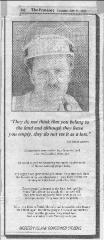 "They do not think that you belong to the land and although they leave you empty, they do not see it as a loss."