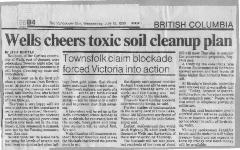Wells cheers toxic soil cleanup plan