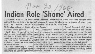Indian Role 'Shame' Aired