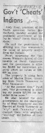 Gov't 'Cheats' Indians