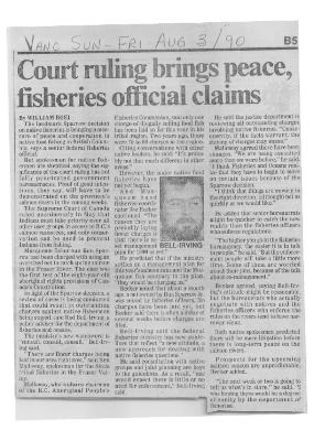 Court ruling brings peace, fisheries official claims