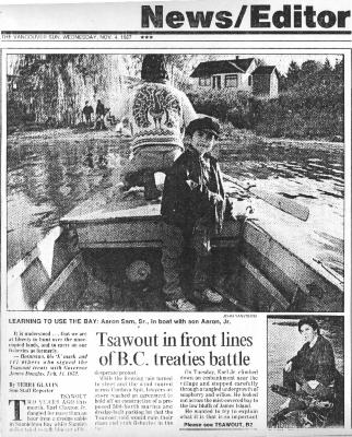 Tsawout in front lines of B.C. treaties battle