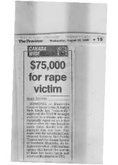 $75,000 for rape victim