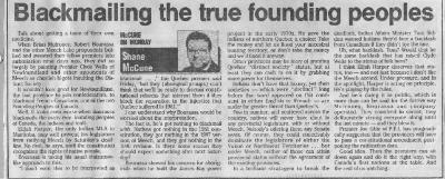 Blackmailing the true founding peoples