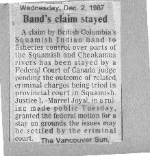 Band's claim stayed