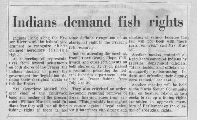 Indians demand fish