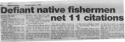 Defiant native fishermen net 11 citations