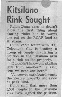 Kitsilano Rink Sought
