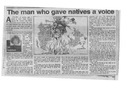 The man who gave natives a voice