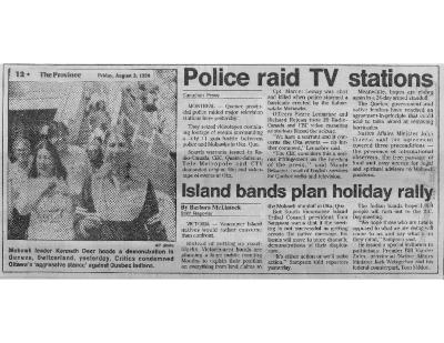 Police raid TV stations
