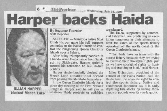 Harper backs Haida