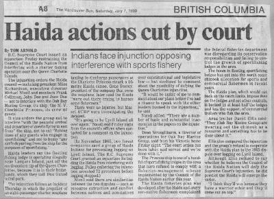 Haida actions cut by court