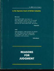 Delgamuukw v. A.G. Reasons for Judgment