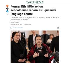 Former Kits little yellow schoolhouse reborn as Squamish language centre