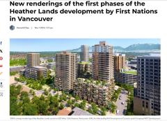 New renderings of the first phases of the Heather Lands development by First Nations in Vancouver