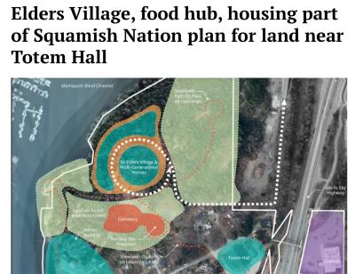 Elders Village, food hub, housing part of Squamish Nation plan for land near Totem Hall